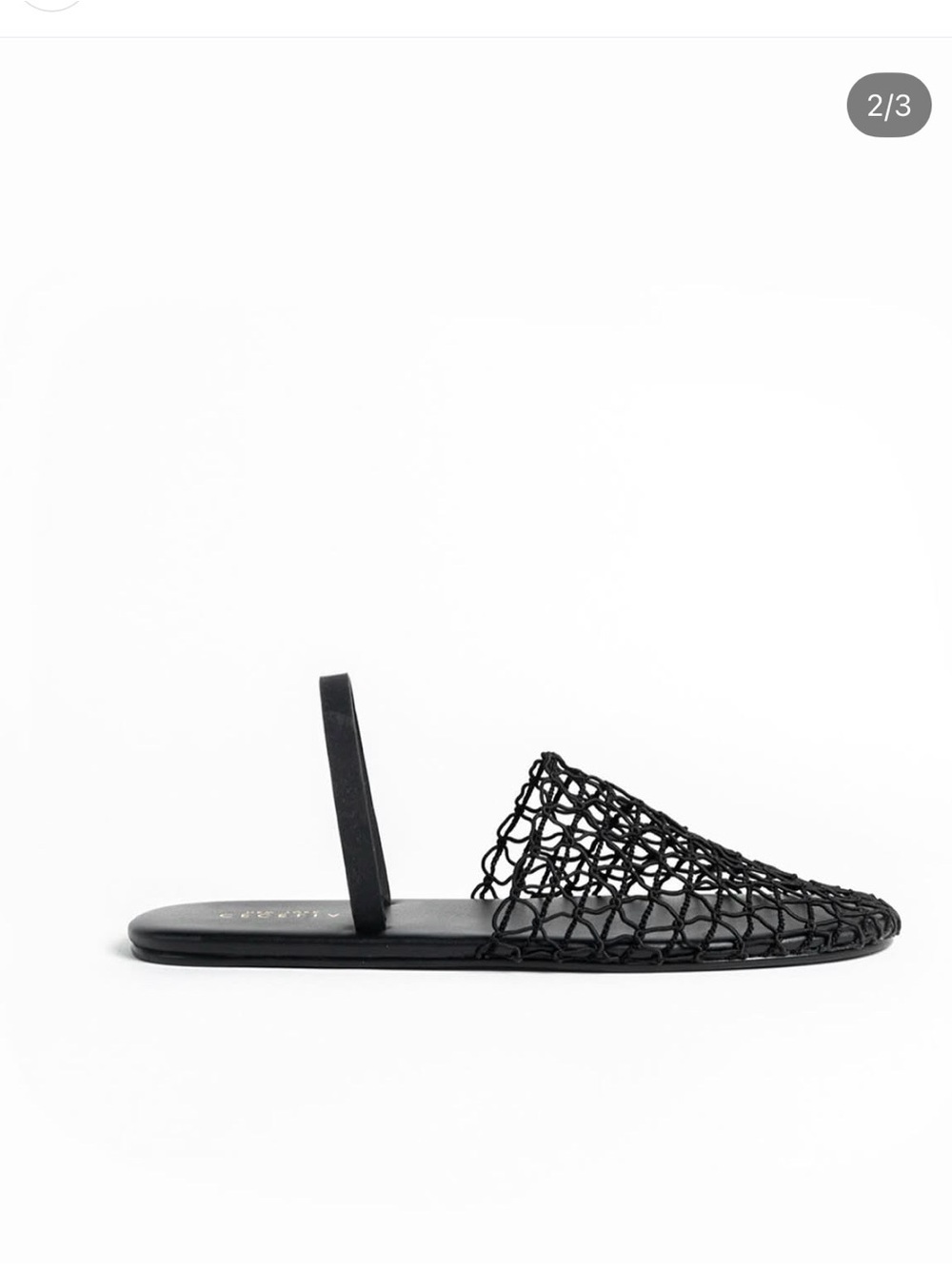 CECELIA NEW YORK Black Woven Slingback Flat Sandal
